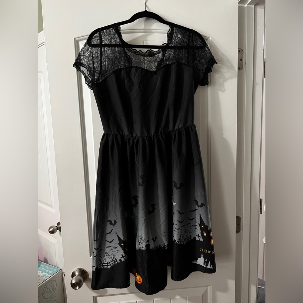 Women’s Fashion Sexy Vintage Black Halloween Dress
